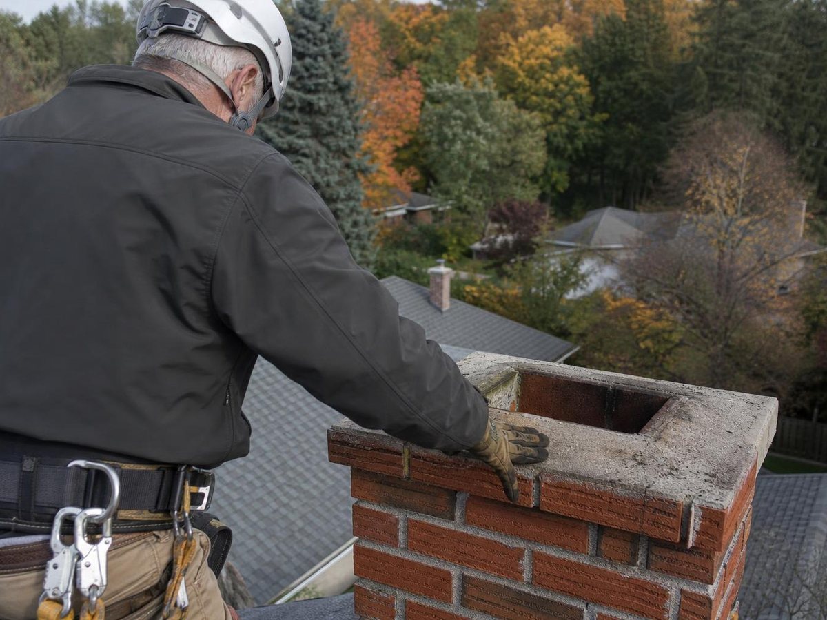 Chad Chimney Repair work in Leawood